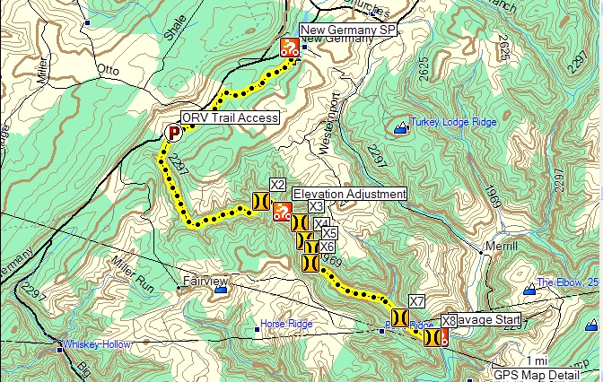 Ride Track on Topo